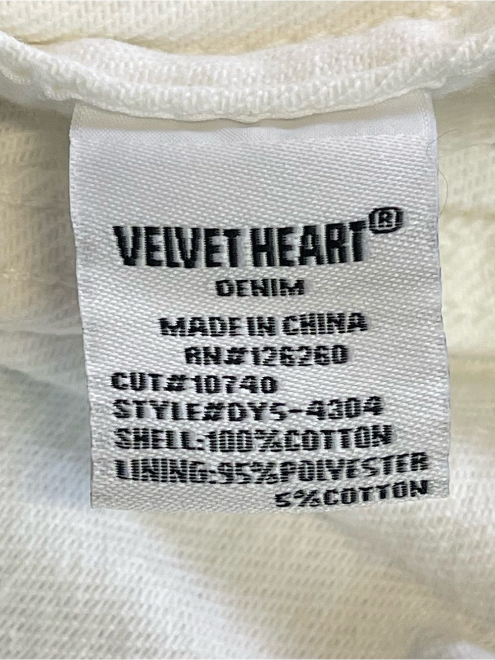Velvet Heart White Denim Jacket - Picture 5 of 10